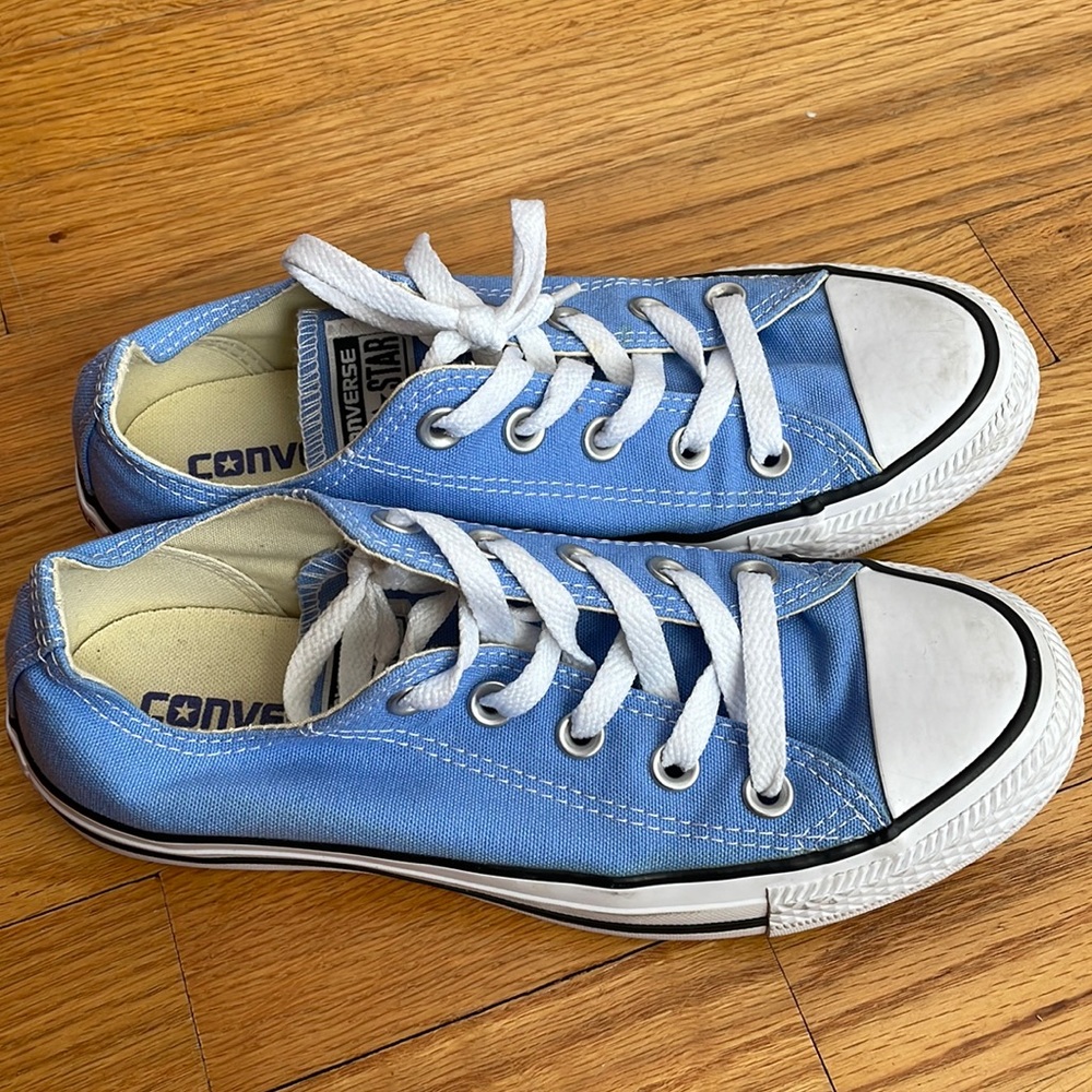 Light blue Converse All Star low tops
